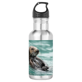 Watching Sea Otter 532 Ml Water Bottle