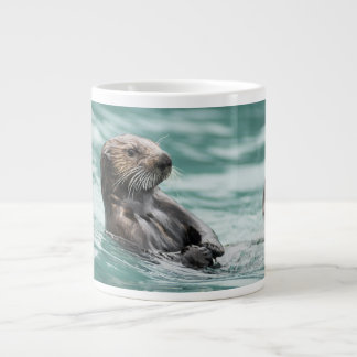 Watching Sea Otter Large Coffee Mug