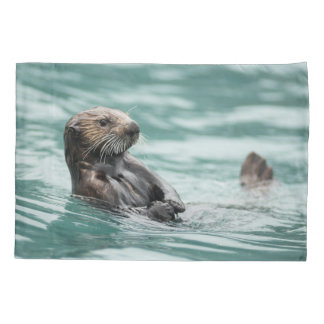 Watching Sea Otter Pillowcase
