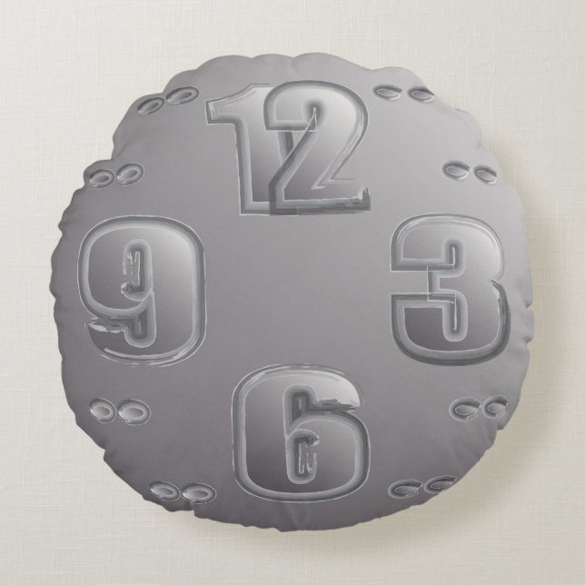 watching the clock round cushion (Front)