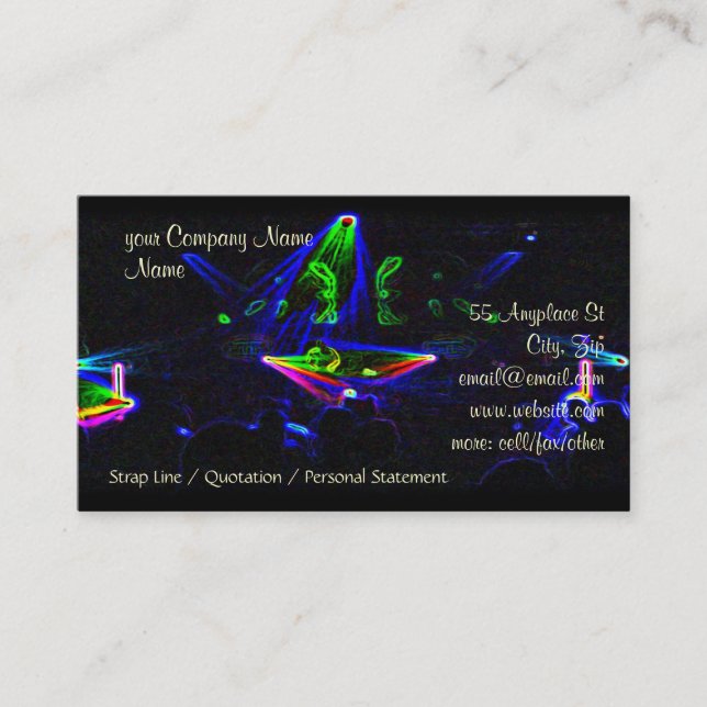 Watching The DJ Spin in Nightclub, Bar Business Card (Front)