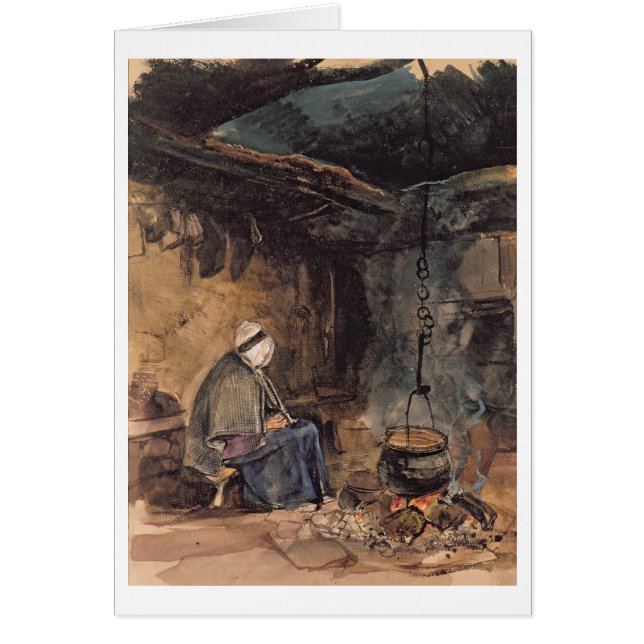 Watching the pot boil - a cottage interior (Front)