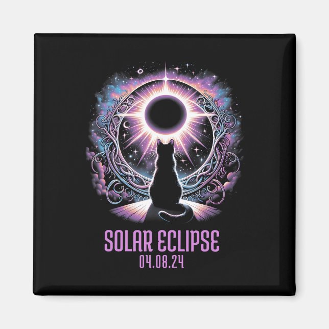 Watching Total Solar Eclipse Apr 8 2024 Astronomy  Magnet (Front)
