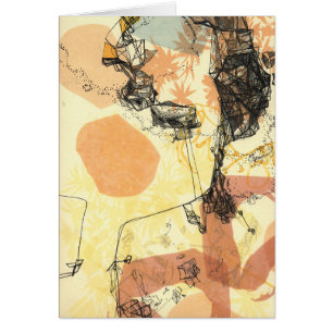 Watching Transitions Abstract Art Card