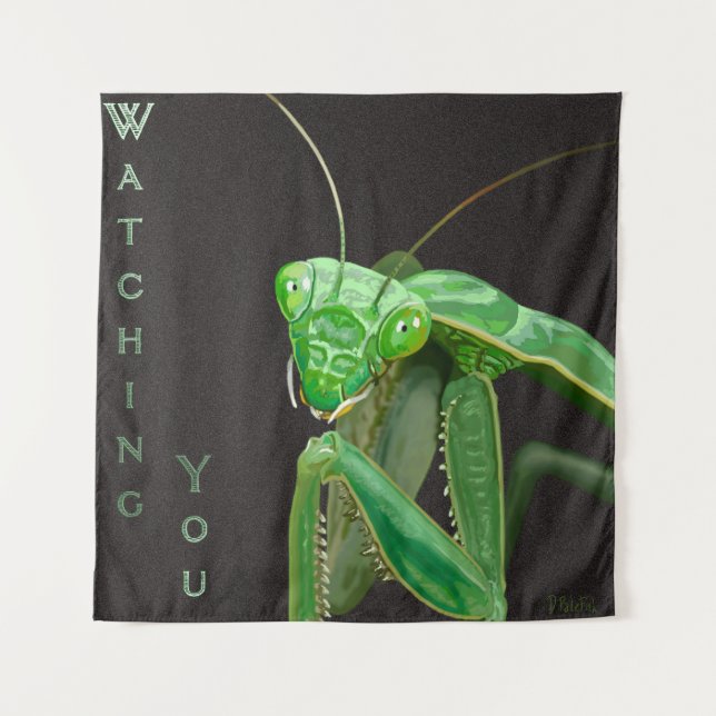 Watching You - Green Version Tapestry (Front)