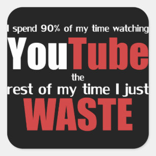 Watching YouTube Square Sticker