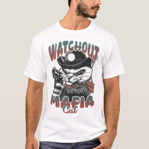 Watchout Mafia Cat T-Shirt