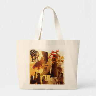 Watchstone and Symbols Large Tote Bag