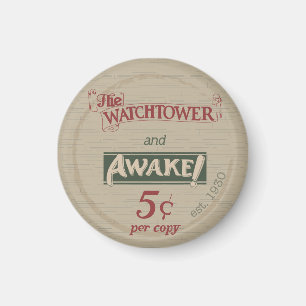 Watchtower and Awake 1930's Replica Magnet