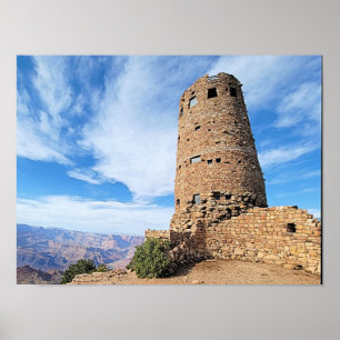 Watchtower at Grand Canyon National Park in Arizon Poster
