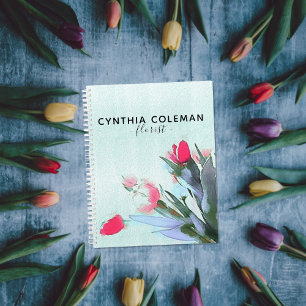 Watecolor Tulips Bouquet Illustration Florist Planner