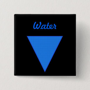 Water 15 Cm Square Badge