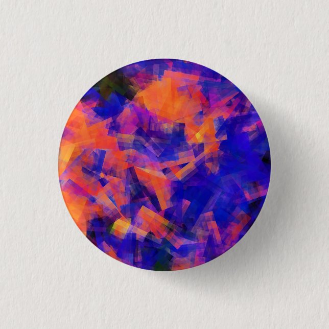 WATER ABSTRACT 1 3 CM ROUND BADGE (Front)