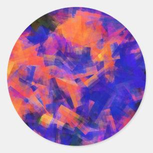 WATER ABSTRACT 1 CLASSIC ROUND STICKER