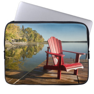 Water   Adirondack Chair at the Lake Laptop Sleeve