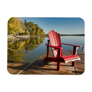 Water   Adirondack Chair at the Lake Magnet