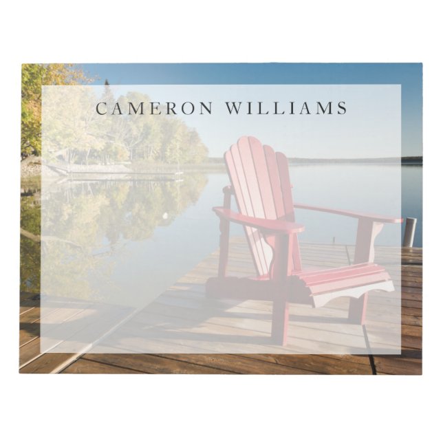 Water | Adirondack Chair at the Lake Notepad (Front)