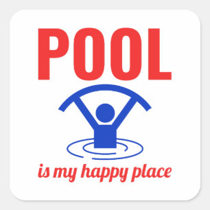 Water Aerobics Aquatic fitness Aqua Exercise Pool Square Sticker
