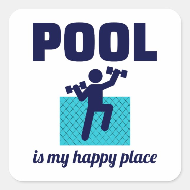 Water Aerobics Aquatic fitness Aqua Exercise Square Sticker (Front)