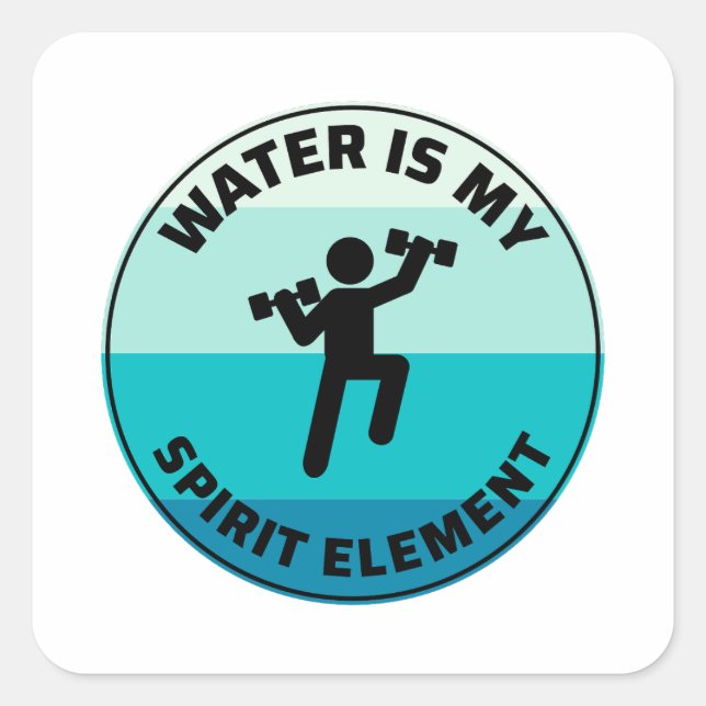 Water Aerobics Aquatic fitness Aqua Exercise Square Sticker (Front)