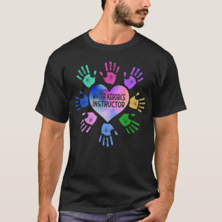 Water Aerobics Instructor Hand Heart T-Shirt