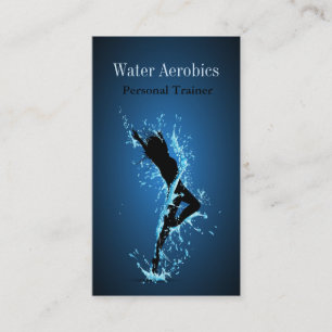 Water Aerobics Professional Personal Business Card