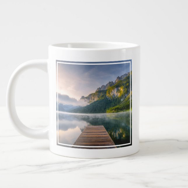Water | Azure Alpine Lake, Austria Large Coffee Mug (Left)