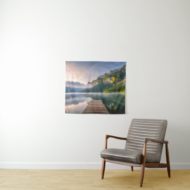 Water | Azure Alpine Lake, Austria Tapestry (In Situ (Horizontal))