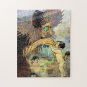 Water Baby and Fairy, Jessie Willcox Smith Jigsaw Puzzle