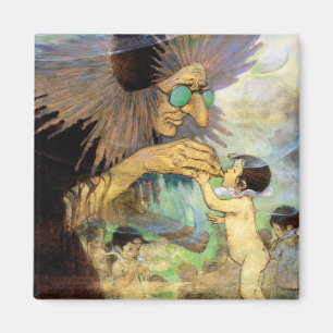 Water Baby and Fairy, Jessie Willcox Smith Magnet