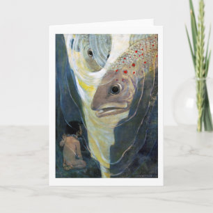 Water Baby and Fish, Jessie Willcox Smith Card