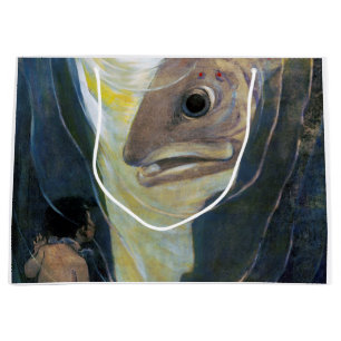 Water Baby and Fish, Jessie Willcox Smith Large Gift Bag