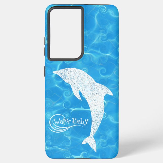 Water Baby Dolphin Wave Case (Back)