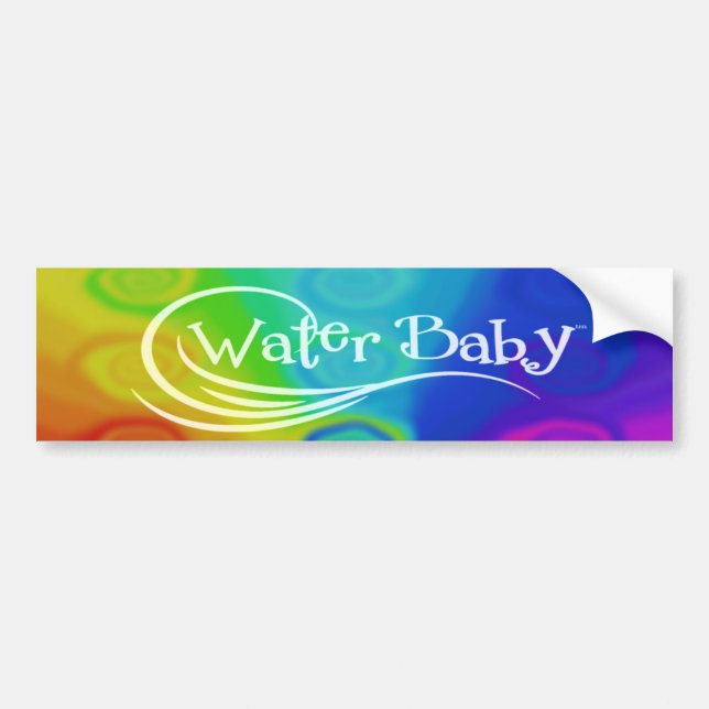 Water Baby Rainbow Bumpersticker Bumper Sticker (Front)