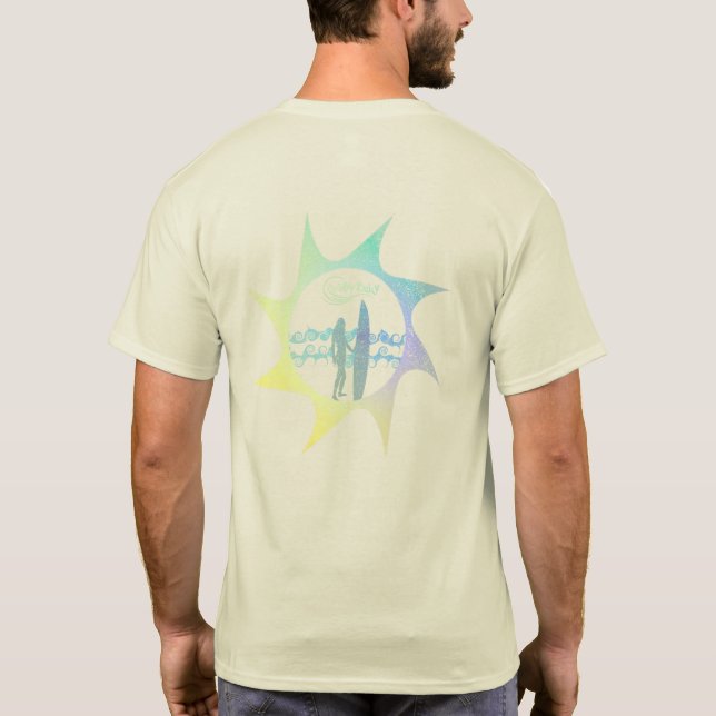 Water Baby Sun Surfer Distressed Burnout T-Shirt (Back)