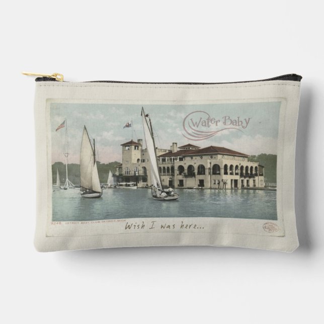 Water Baby Vintage Sailboats Accessory Pouch (Front)