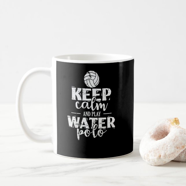 Water ball Keep calm and play Water Polo Coffee Mug (With Donut)