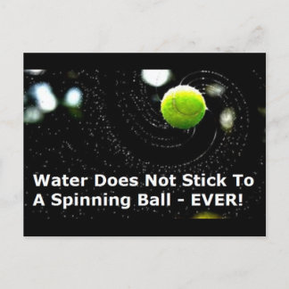 Water Ball Postcard - Flat Earth Meme