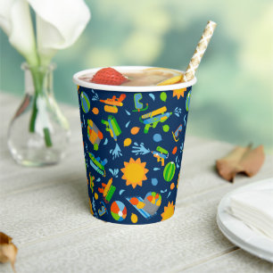 Water Balloon Water Gun Pool Party Kids Birthday Paper Cups