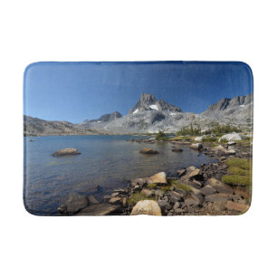 Water Banner Peak Thousand Island Lake Bath Mat