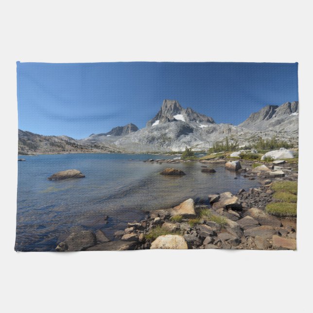 Water | Banner Peak Thousand Island Lake Tea Towel (Horizontal)