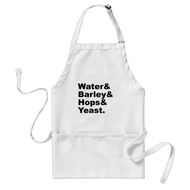 Water & Barley & Hops & Yeast | Beer Ingredients Standard Apron (Front)