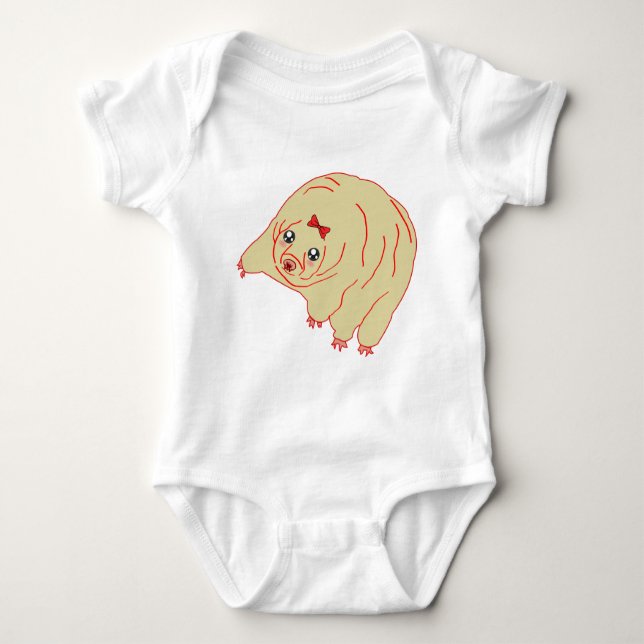 Water Bear Cute Anime Tardigrade Baby Bodysuit (Front)