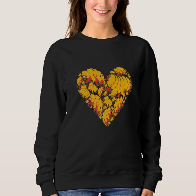 Water Bear Microbiology Heart Tardigrade Premium Sweatshirt (Front)