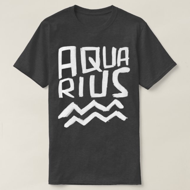 Water Bearer Aquarius Horoscope T-Shirt (Design Front)
