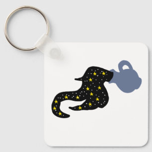 Water Bearer Zodiac Keychain – Aquarius Emblem