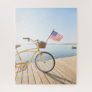 Water   Bicycle By the Lake Jigsaw Puzzle