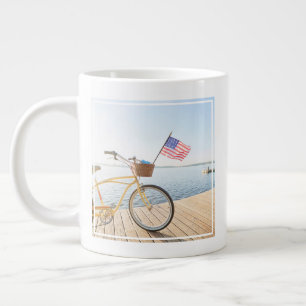 Water Bicycle By the Lake Large Coffee Mug
