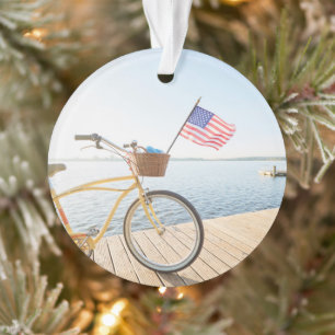 Water Bicycle By the Lake Ornament