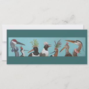Water birds flat card